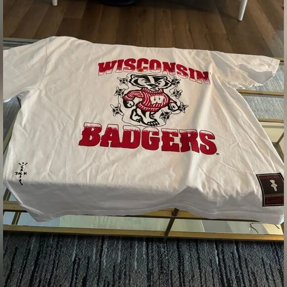 Cactus Jack Travis Scott x Mitchell & Ness University Of Wisconsin New w/ Tag - Picture 3 of 7